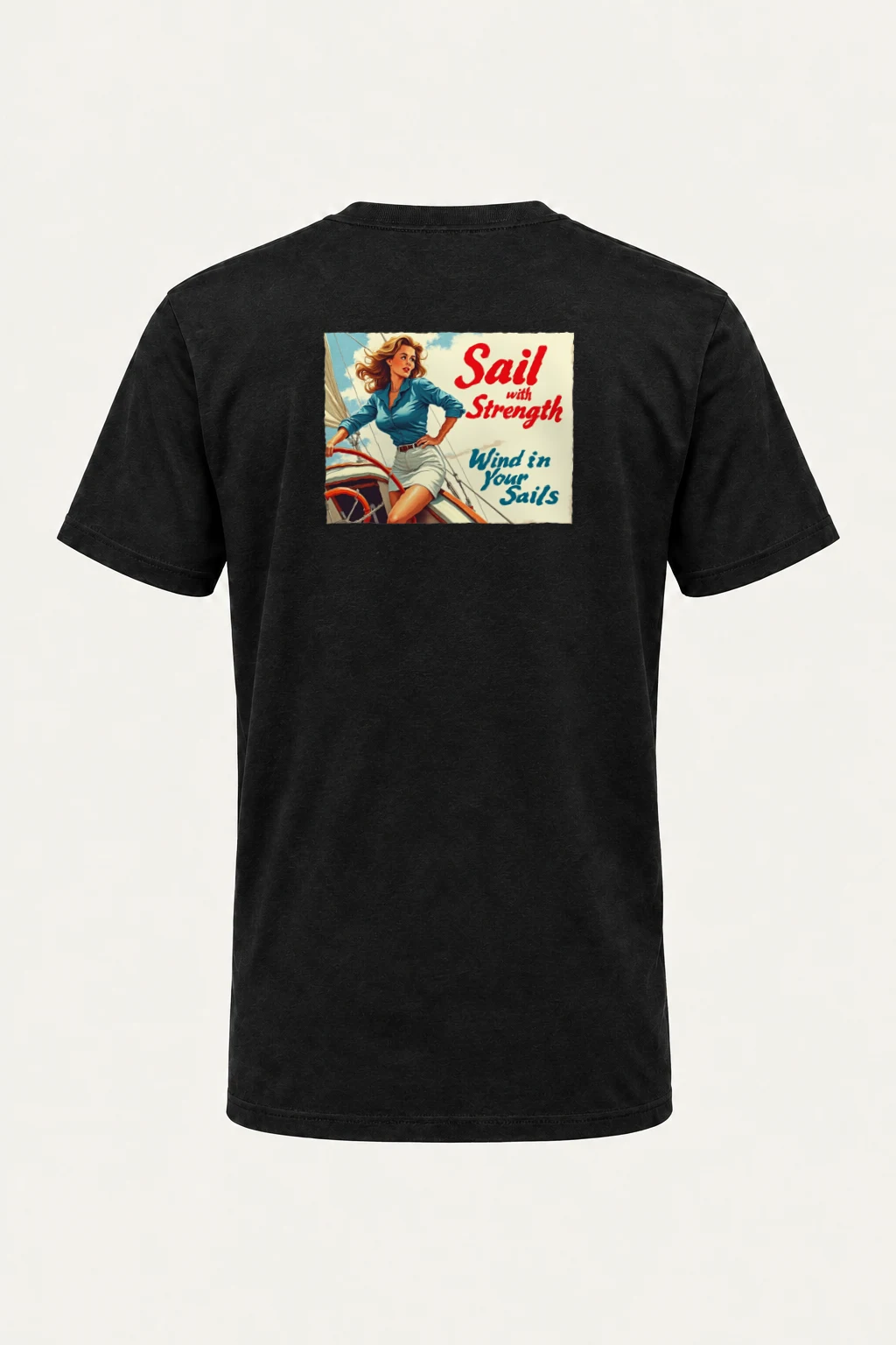 "Sail With Strength" Heavyweight Unisex Crewneck T-shirt | Gildan 5000