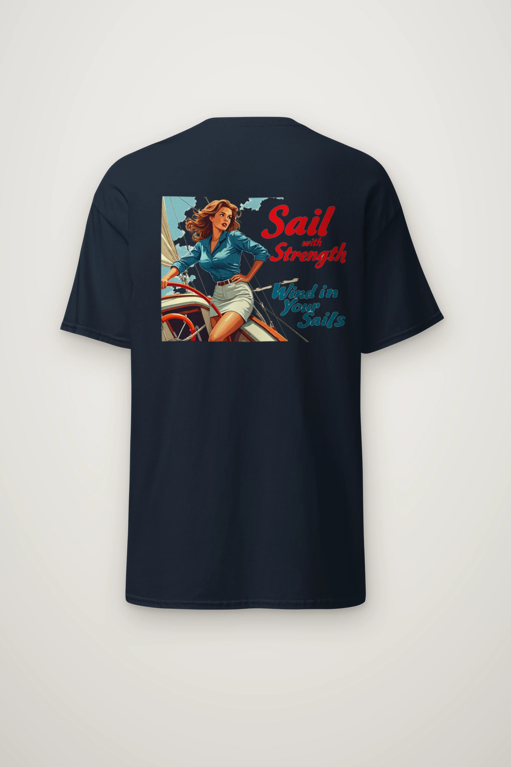 "Sail With Strength" Heavyweight Unisex Crewneck T-shirt