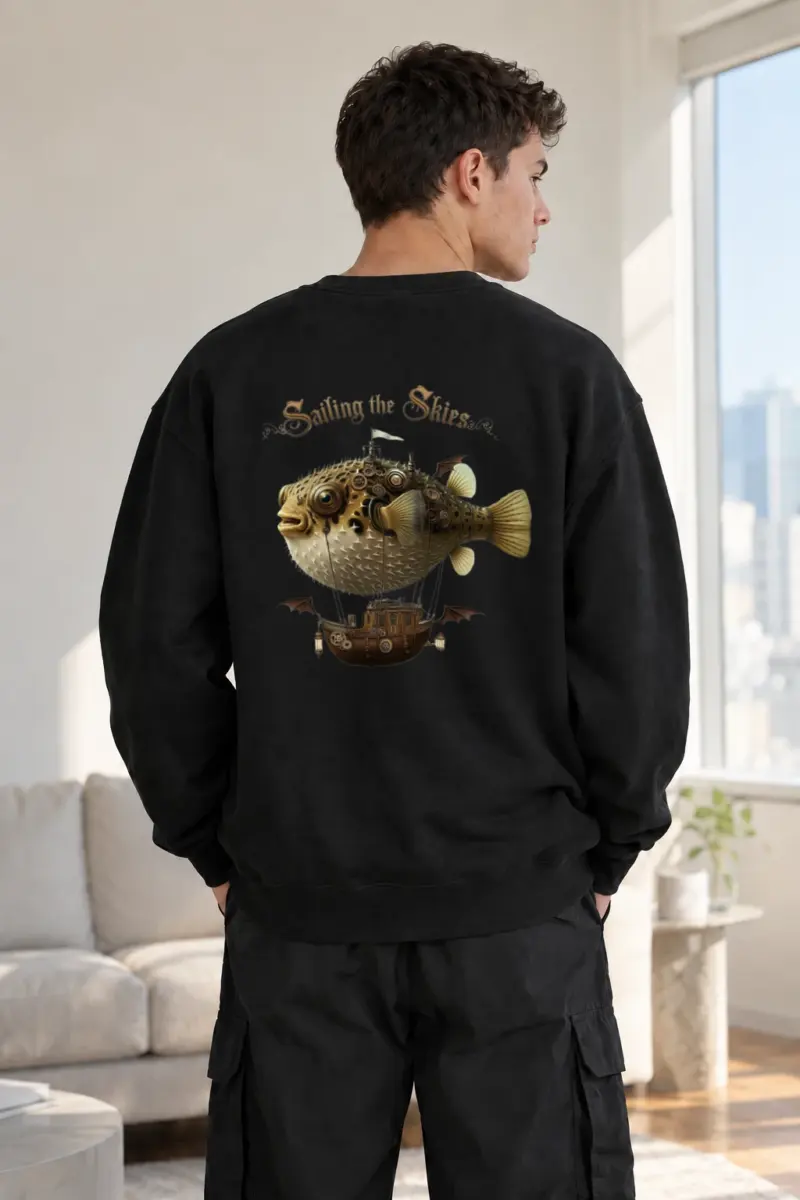 “Sailing The Skies” Heavy Blend Unisex Crewneck Sweatshirt | Gildan 18000