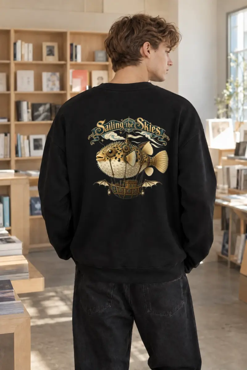 "Sailing The Skies" Heavy Blend Unisex Crewneck Sweatshirt | Gildan 18000