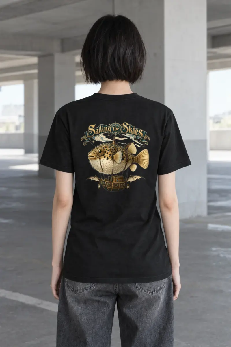 "Sailing The Skies" Heavyweight Unisex Crewneck T-shirt