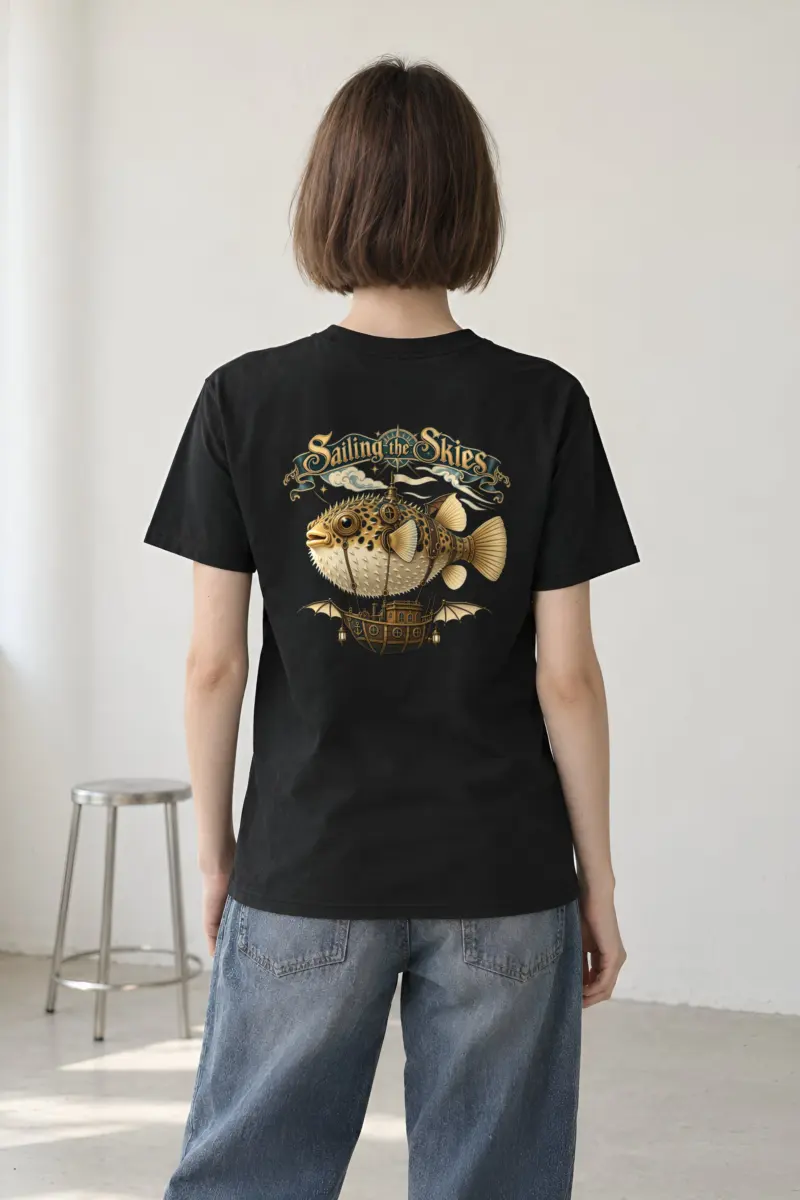 "Sailing The Skies" Heavyweight Unisex Crewneck T-shirt