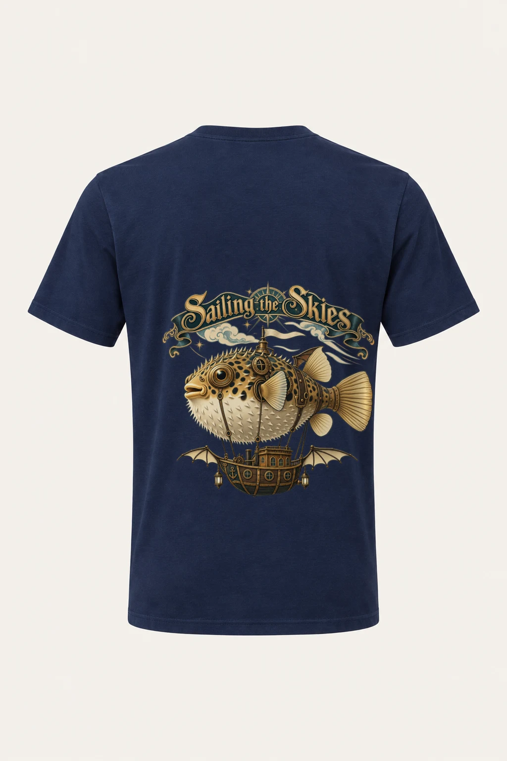 "Sailing The Skies" Heavyweight Unisex Crewneck T-shirt | Gildan 5000
