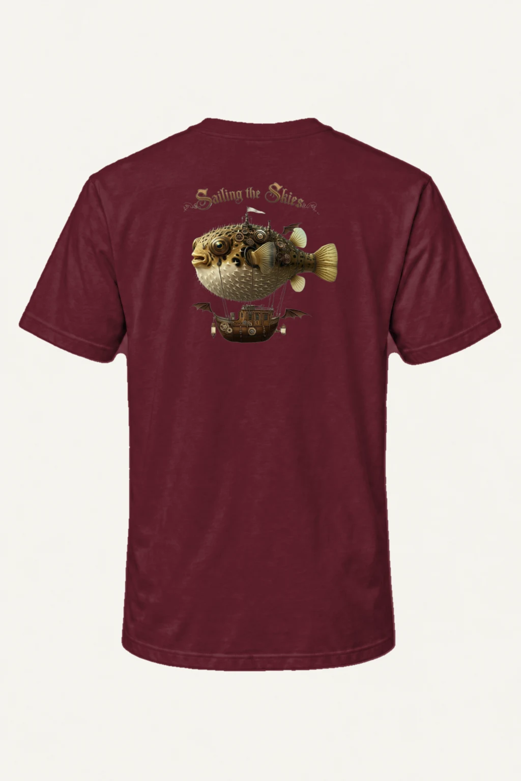 "Sailing the Skies" Heavyweight Unisex Crewneck T-shirt | Gildan 5000