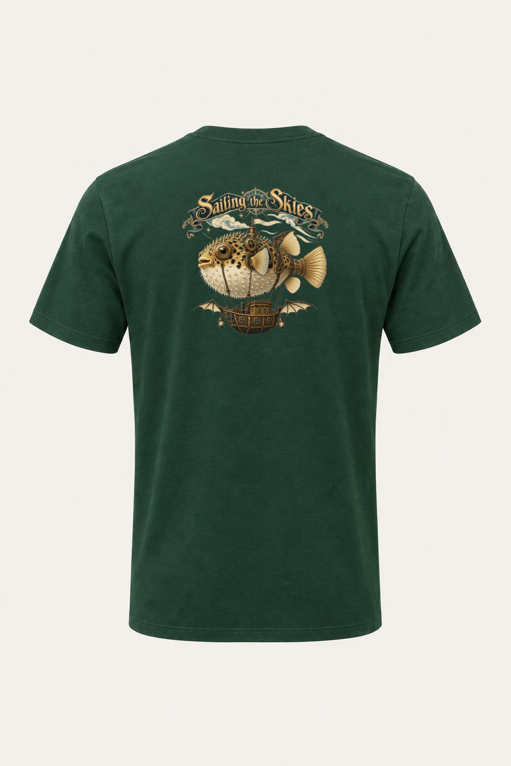 "Sailing The Skies" Heavyweight Unisex Crewneck T-shirt | Gildan 5000