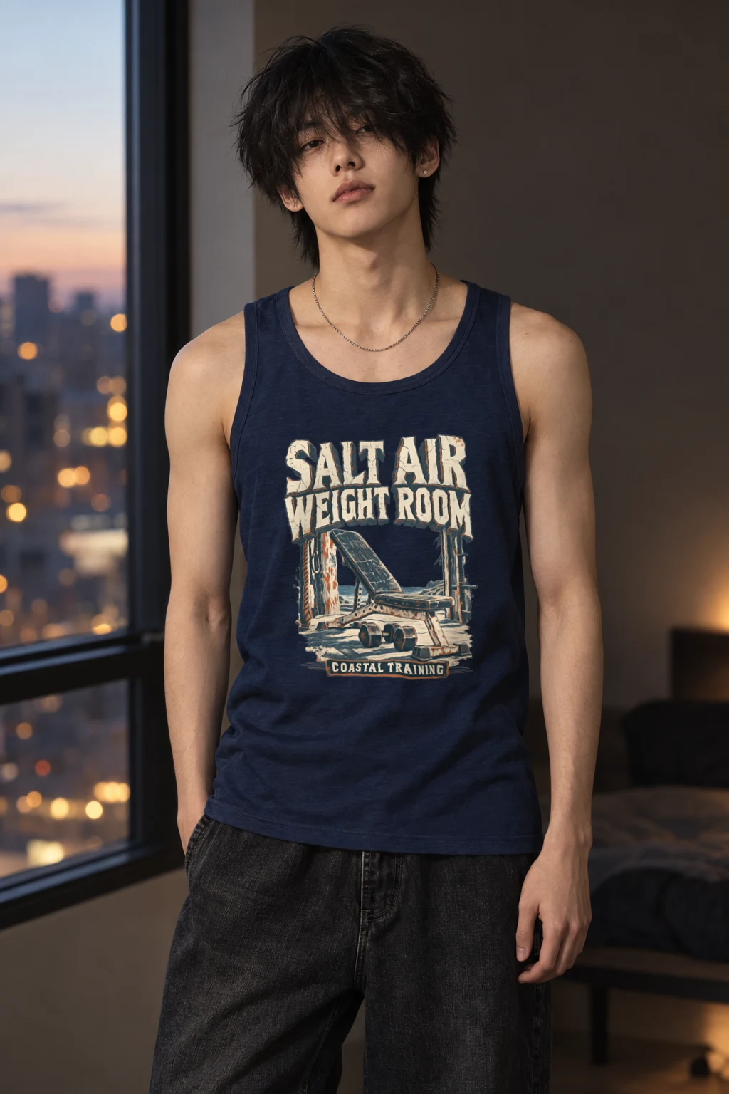 "Salt Air Weight Room" Unisex Jersey Tank