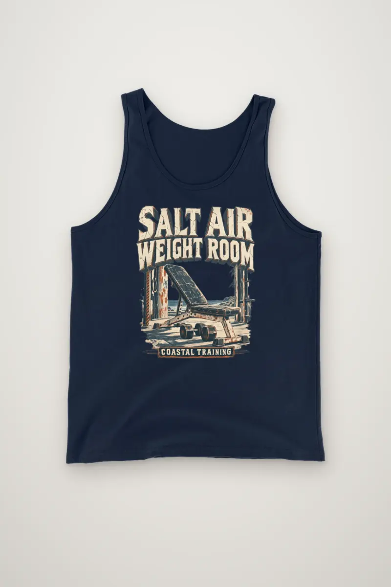 "Salt Air Weight Room" Unisex Jersey Tank