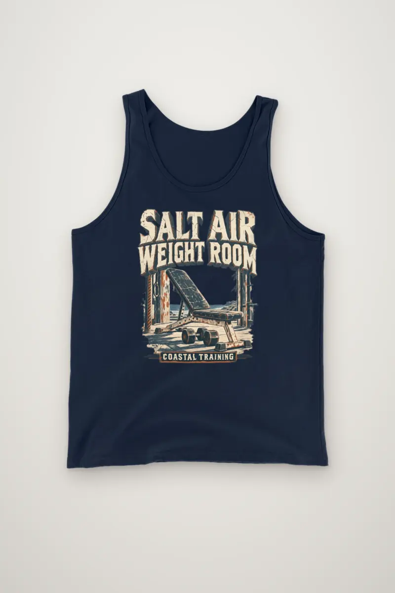"Salt Air Weight Room" Unisex Jersey Tank