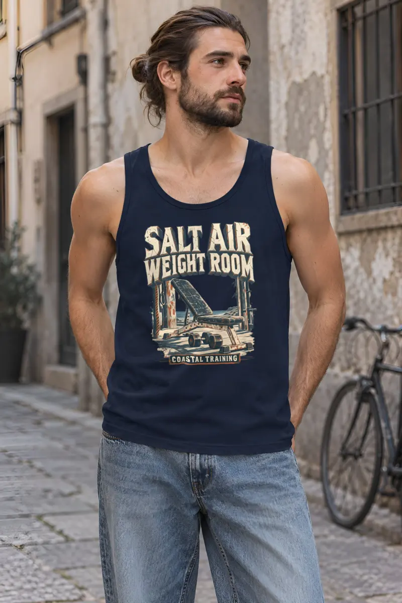 "Salt Air Weight Room" Unisex Jersey Tank