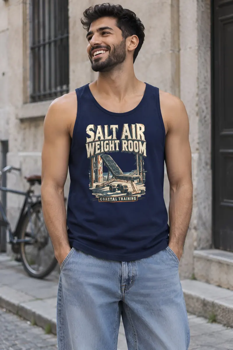 "Salt Air Weight Room" Unisex Jersey Tank