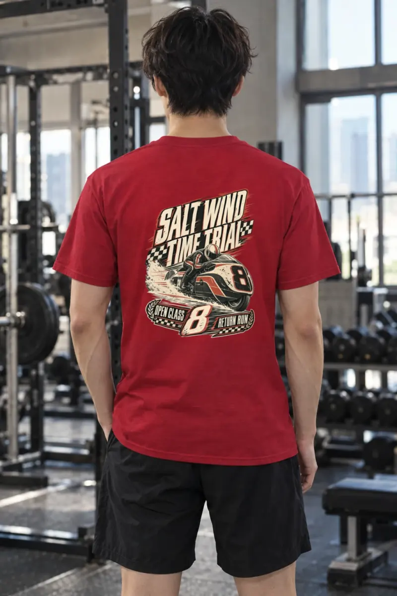 "Salt Wind Time Trial" Heavyweight Unisex Crewneck T-shirt