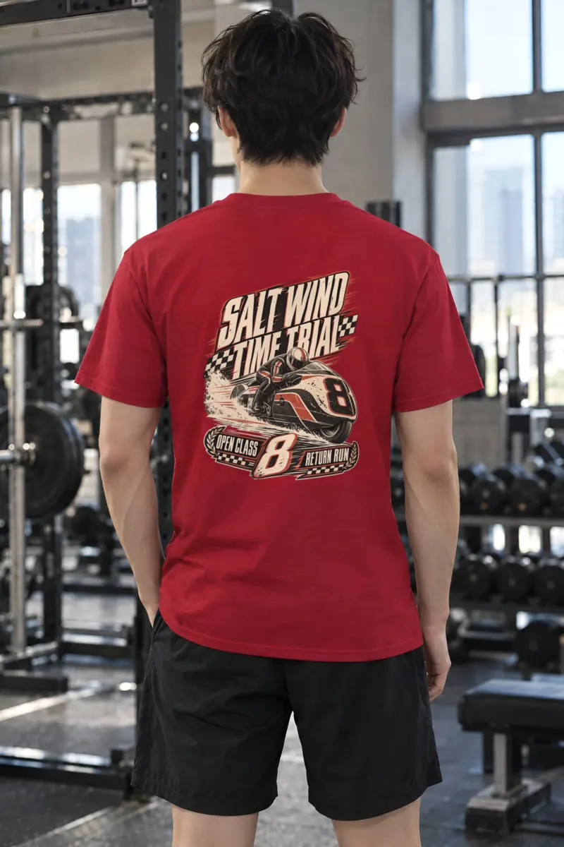 "Salt Wind Time Trial" Heavyweight Unisex Crewneck T-shirt