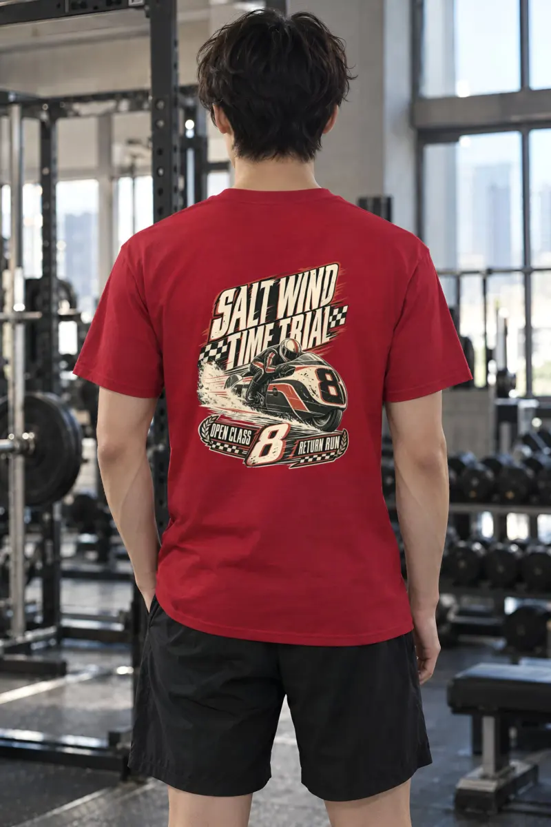 "Salt Wind Time Trial" Heavyweight Unisex Crewneck T-shirt
