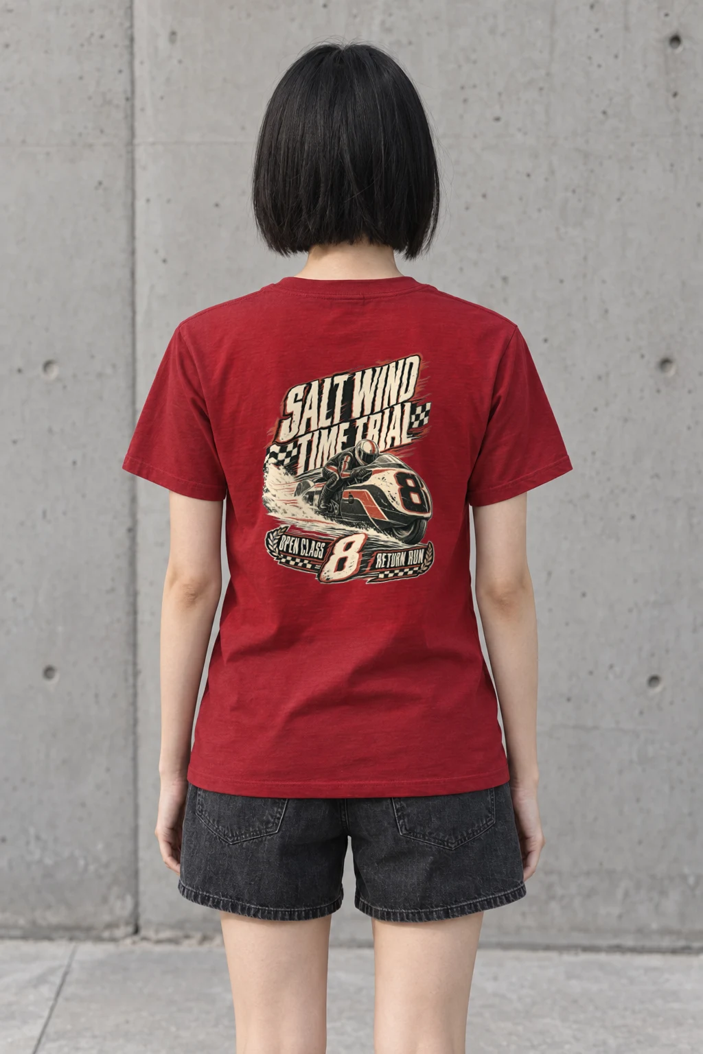 "Salt Wind Time Trial" Heavyweight Unisex Crewneck T-shirt