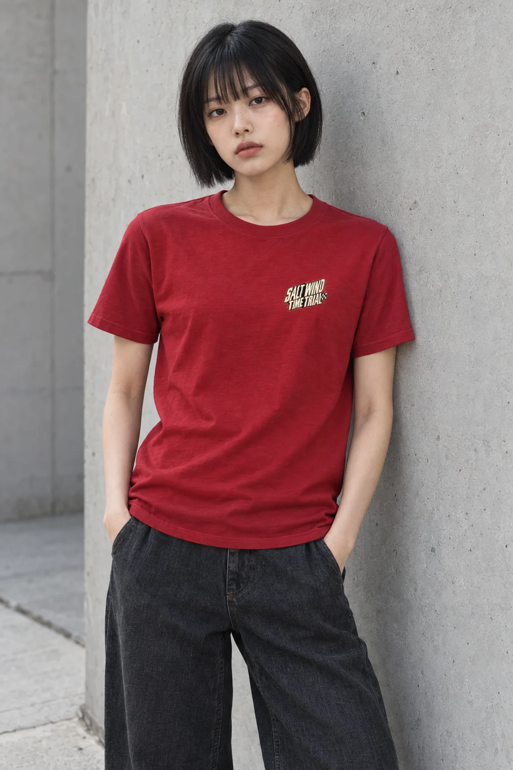 "Salt Wind Time Trial" Heavyweight Unisex Crewneck T-shirt