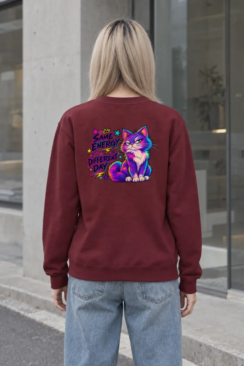 "Same Energy Different Day" Heavy Blend Unisex Crewneck Sweatshirt