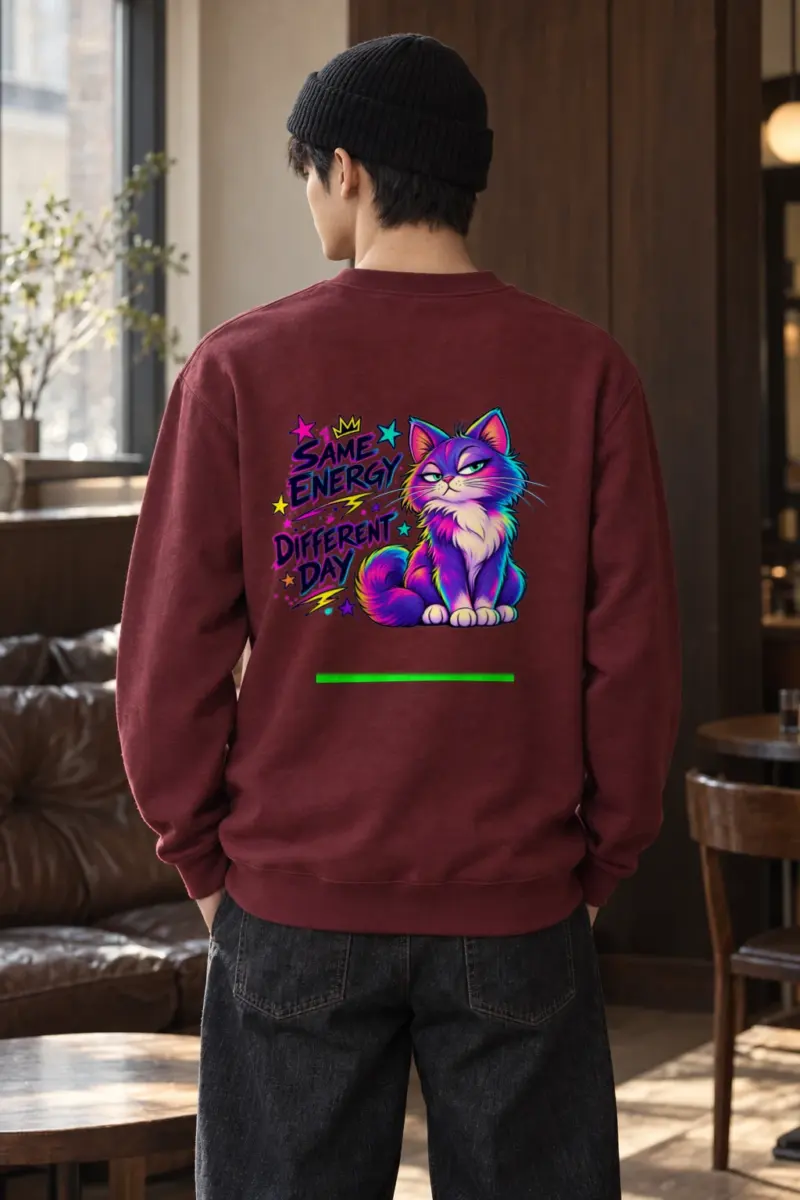 "Same Energy Different Day" Heavy Blend Unisex Crewneck Sweatshirt | Gildan 18000