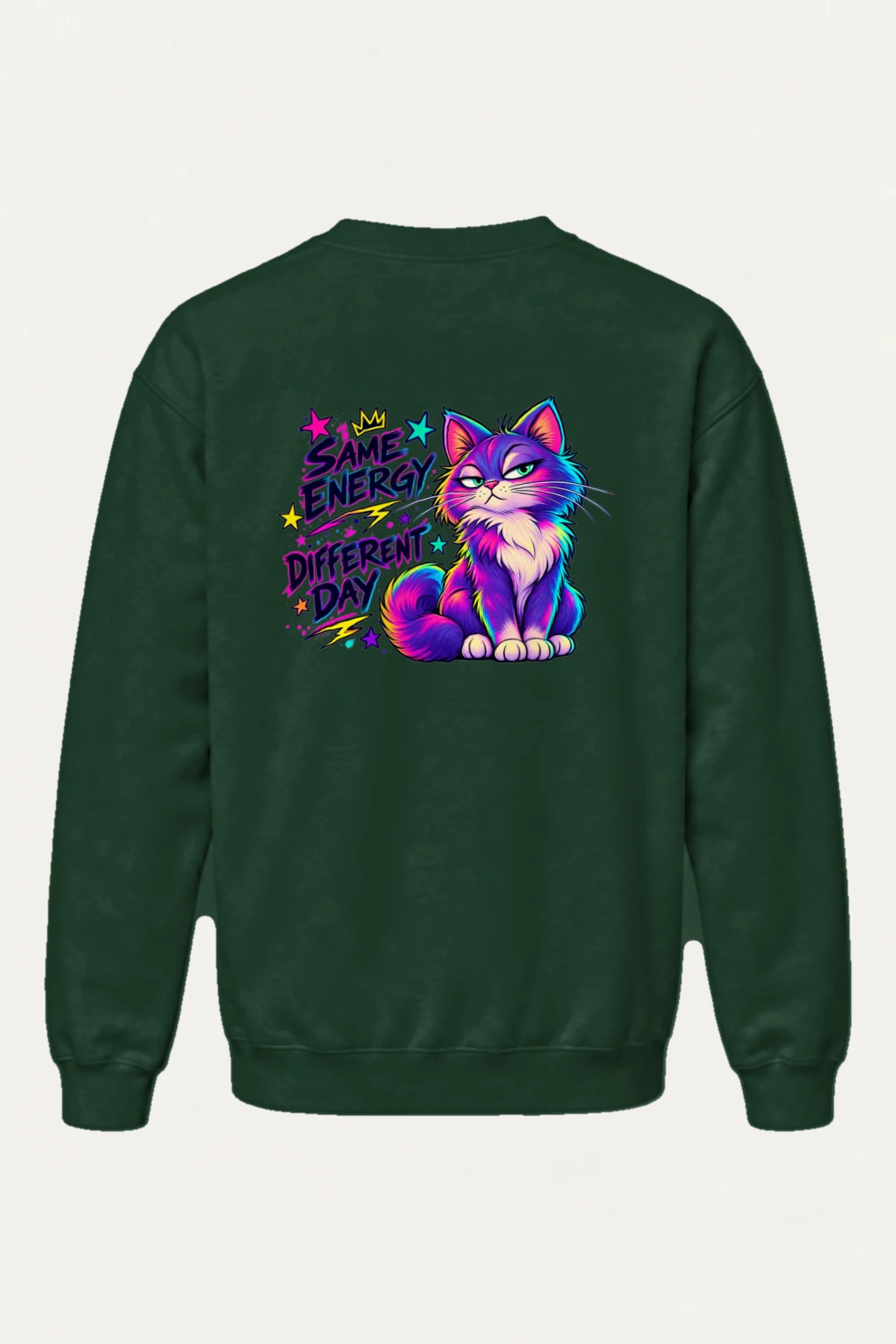"Same Energy Different Day" Heavy Blend Unisex Crewneck Sweatshirt | Gildan 18000