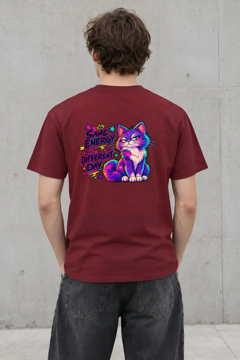 "Same Energy Different Day" Heavyweight Unisex Crewneck T-shirt
