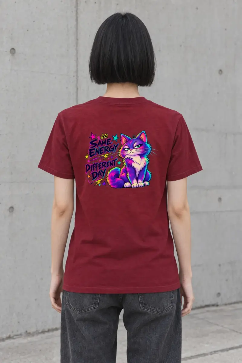 "Same Energy Different Day" Heavyweight Unisex Crewneck T-shirt