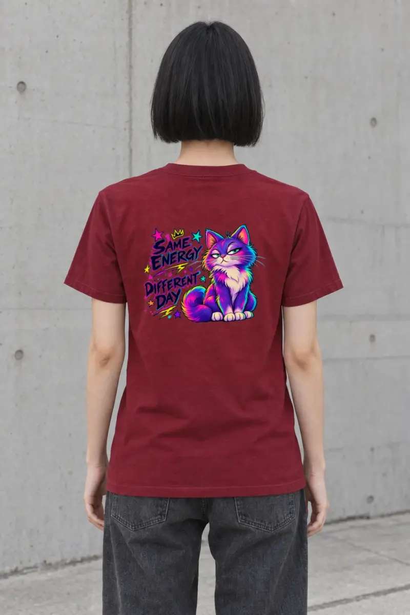 "Same Energy Different Day" Heavyweight Unisex Crewneck T-shirt
