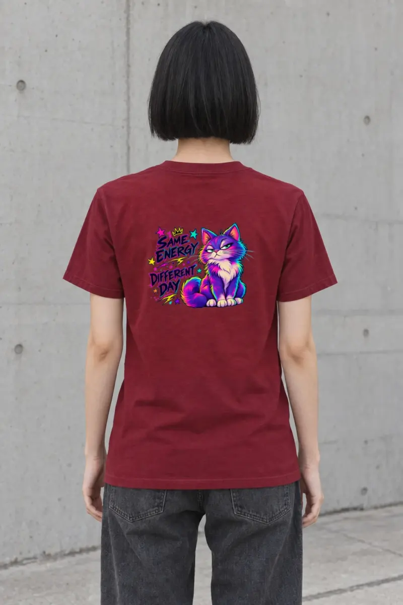 "Same Energy Different Day" Heavyweight Unisex Crewneck T-shirt