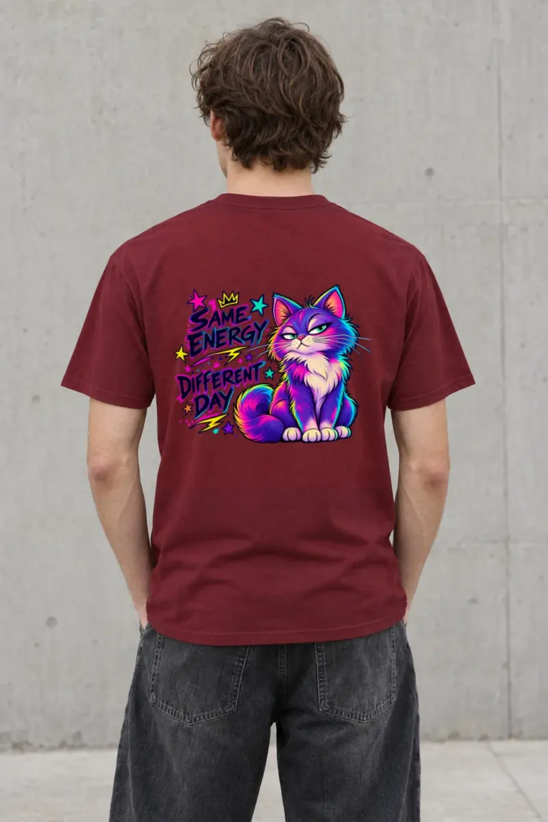 "Same Energy Different Day" Heavyweight Unisex Crewneck T-shirt
