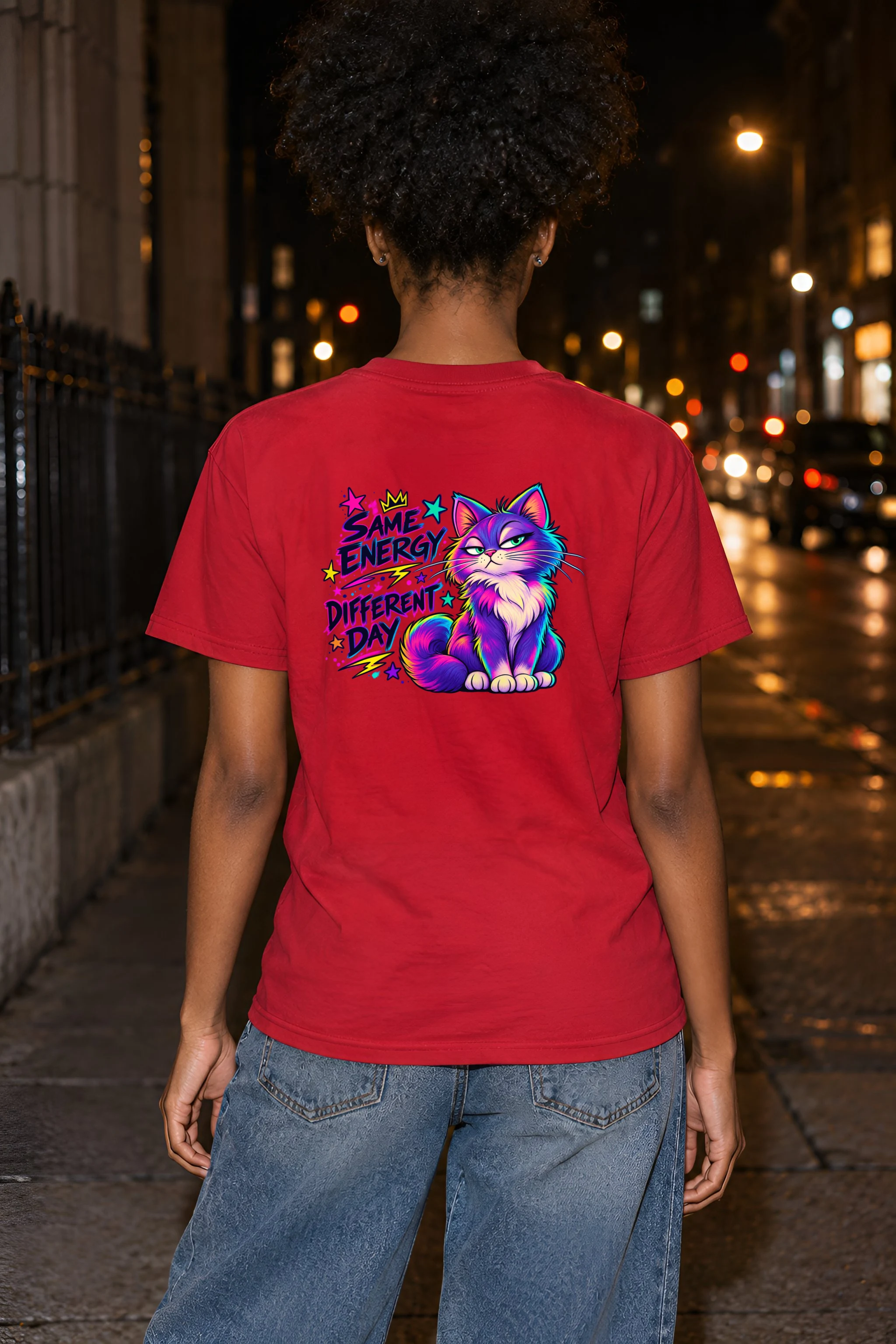 "Same Energy Different Day" Heavyweight Unisex Crewneck T-shirt