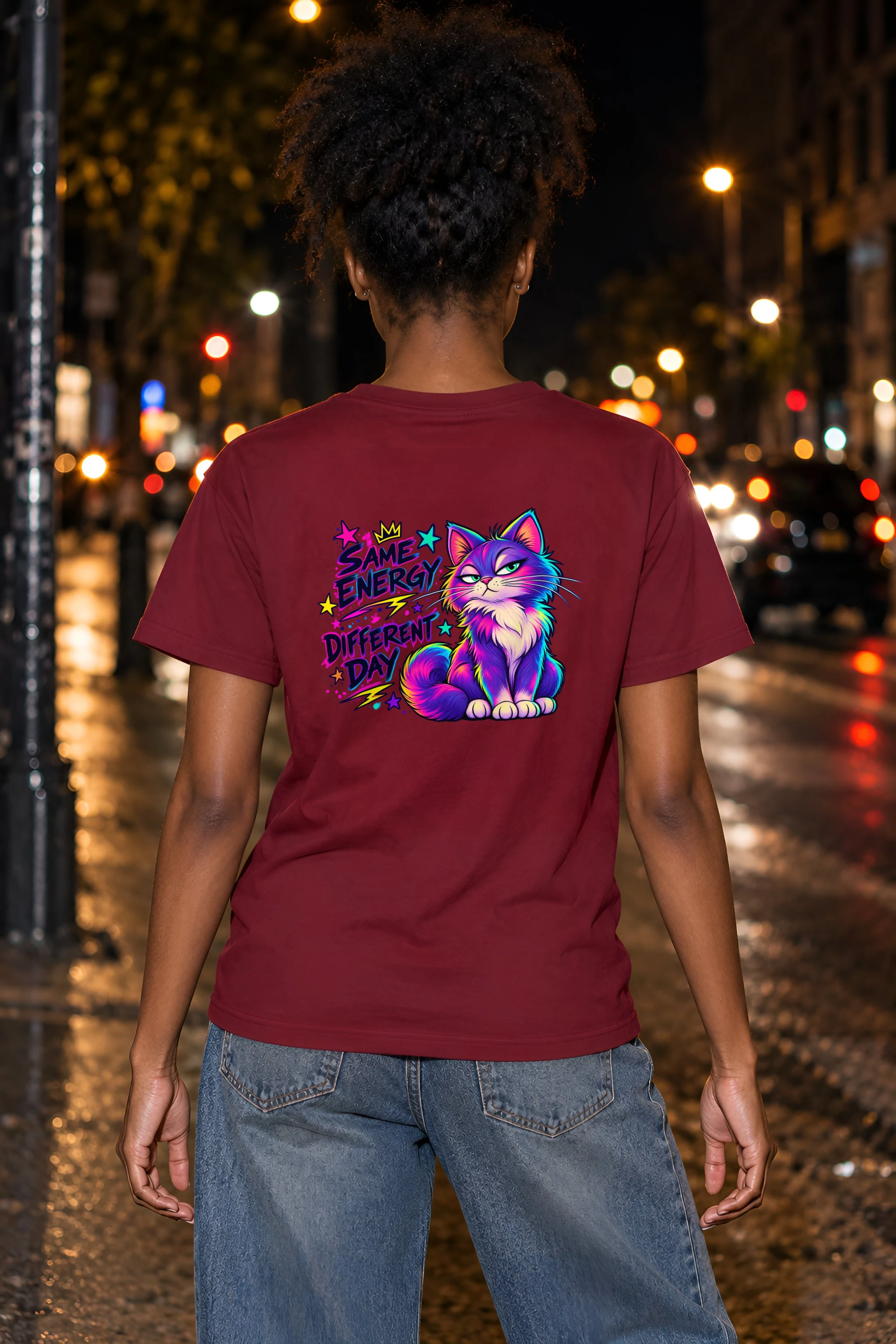 "Same Energy Different Day" Heavyweight Unisex Crewneck T-shirt