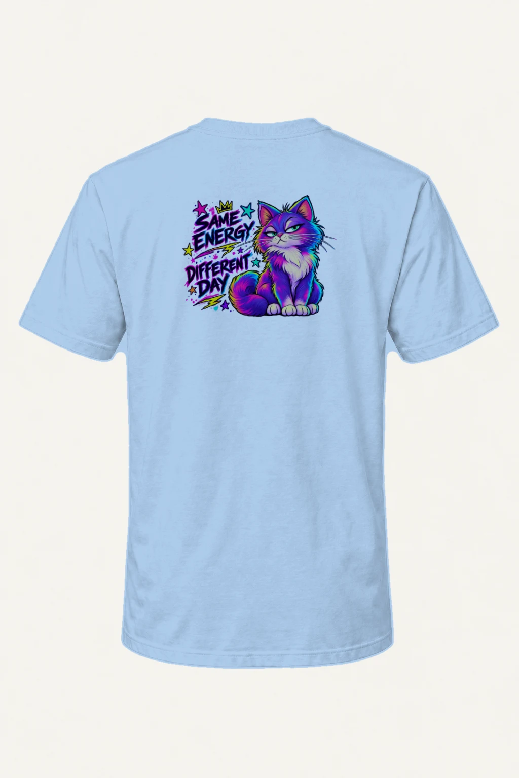 "Same Energy Different Day" Heavyweight Unisex Crewneck T-shirt | Gildan 5000