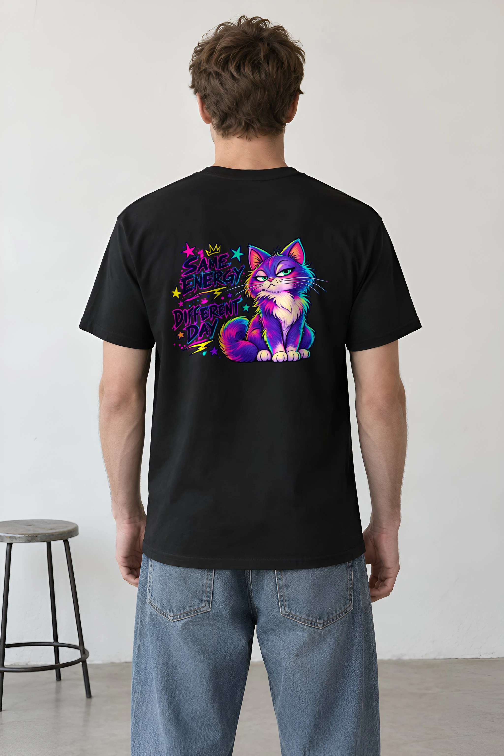 "Same Energy Different Day" Heavyweight Unisex Crewneck T-shirt