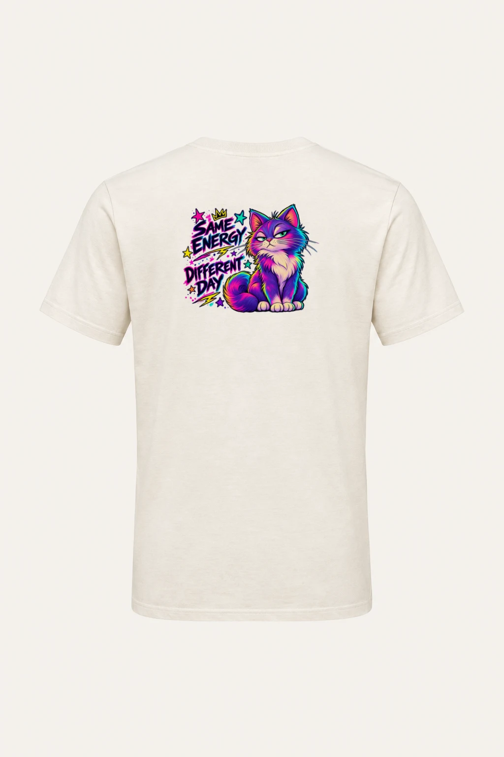 "Same Energy Different Day" Heavyweight Unisex Crewneck T-shirt | Gildan 5000