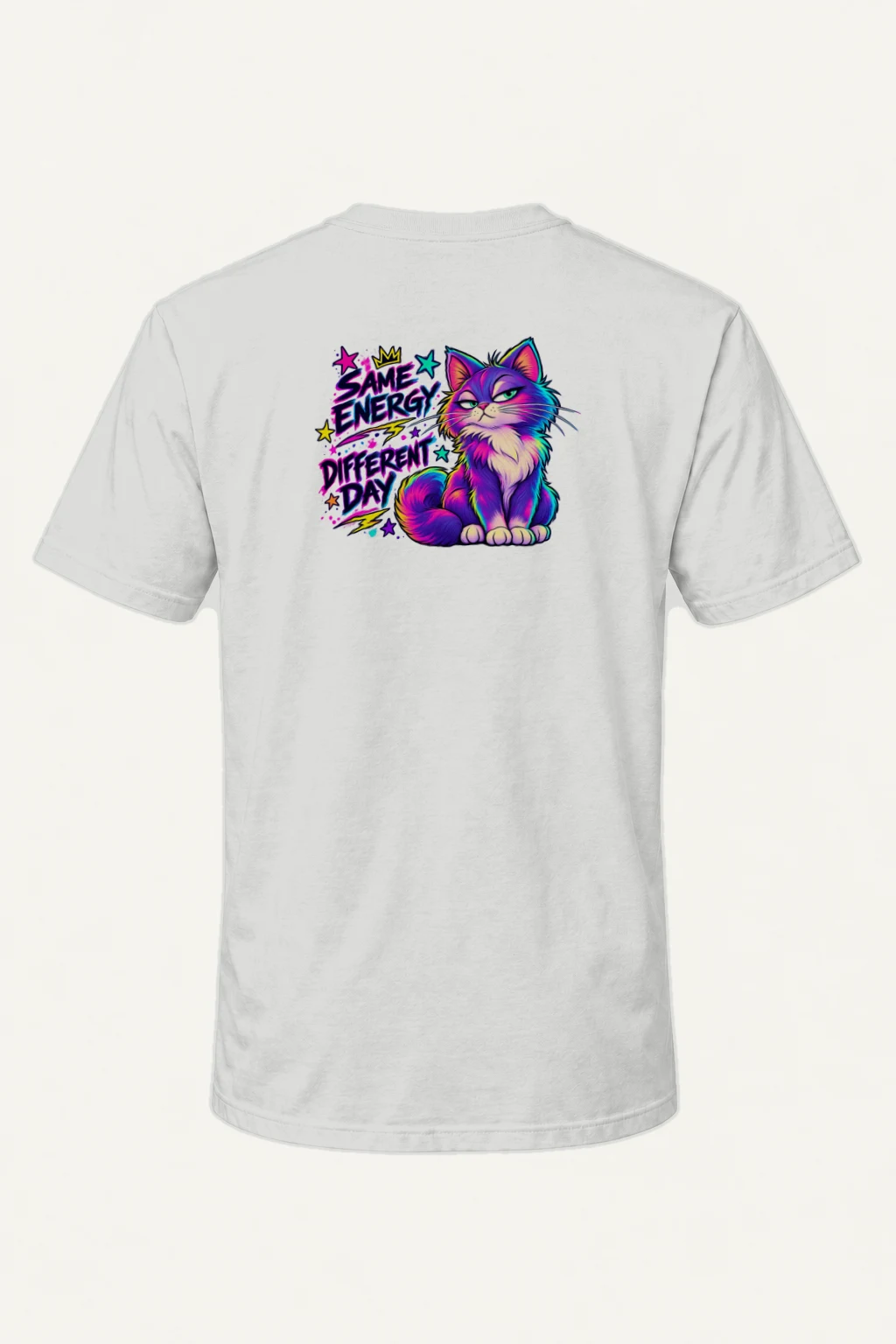 "Same Energy Different Day" Heavyweight Unisex Crewneck T-shirt | Gildan 5000