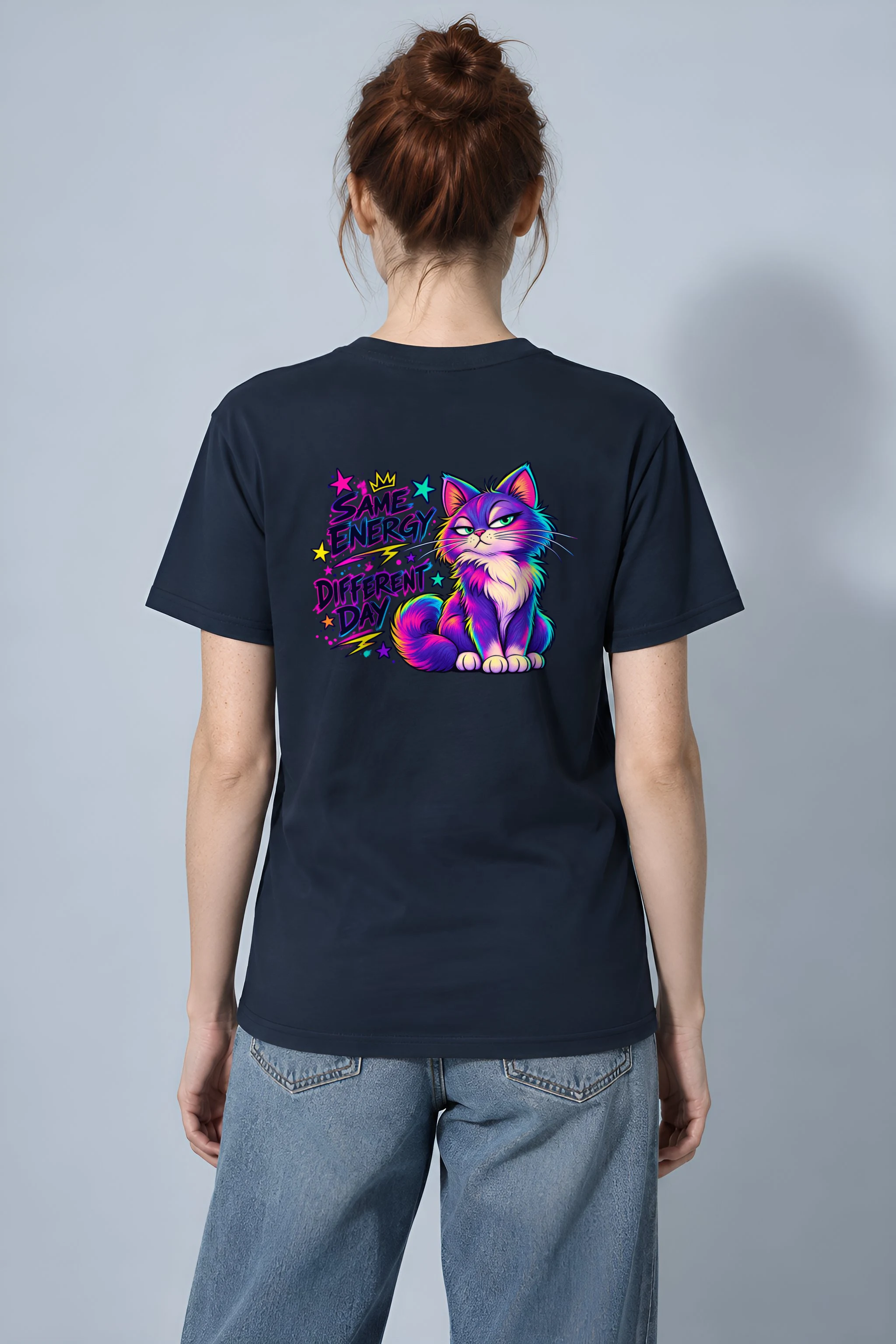 "Same Energy Different Day" Heavyweight Unisex Crewneck T-shirt