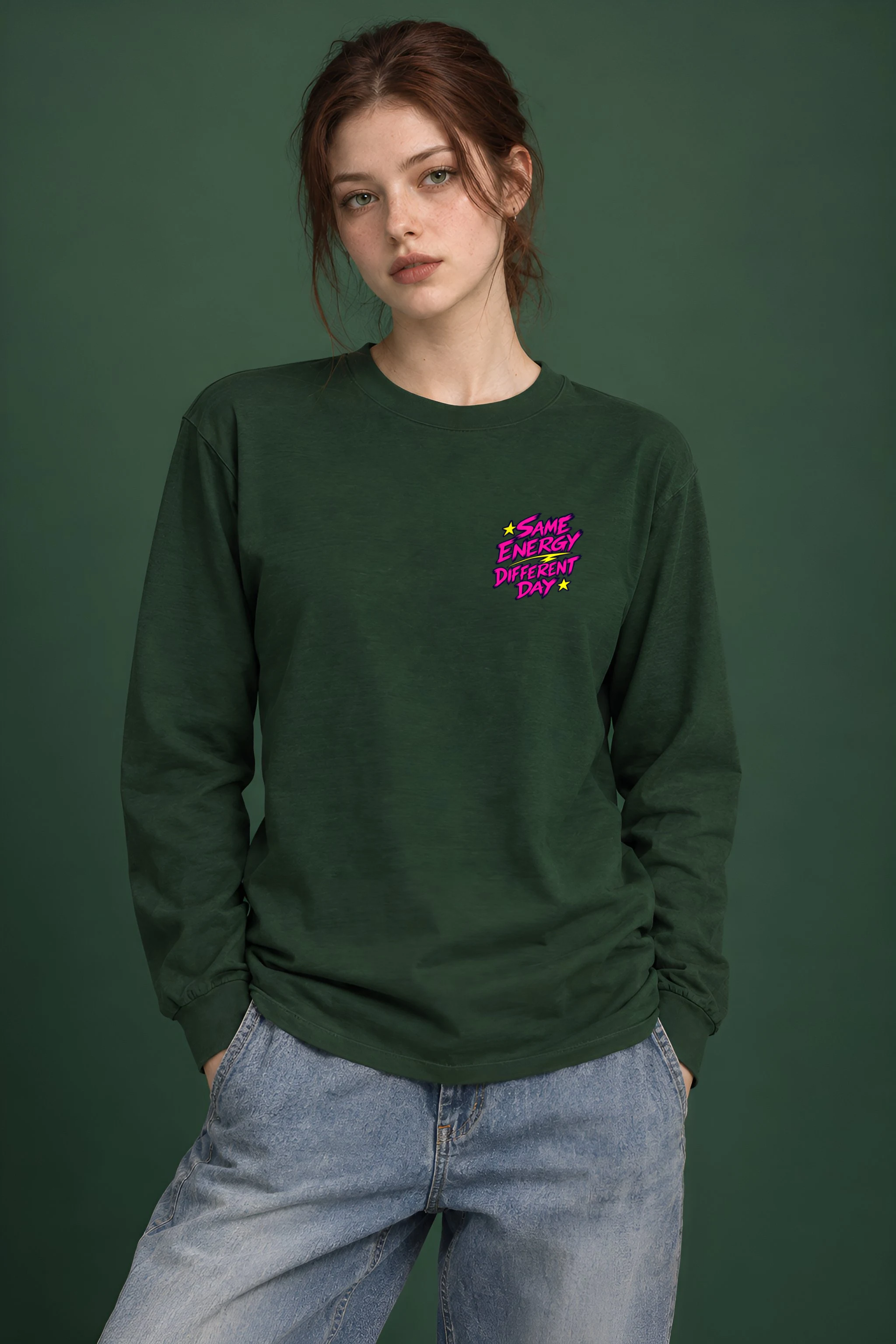 "Same Energy Different Day" Unisex Longsleeve T-shirt
