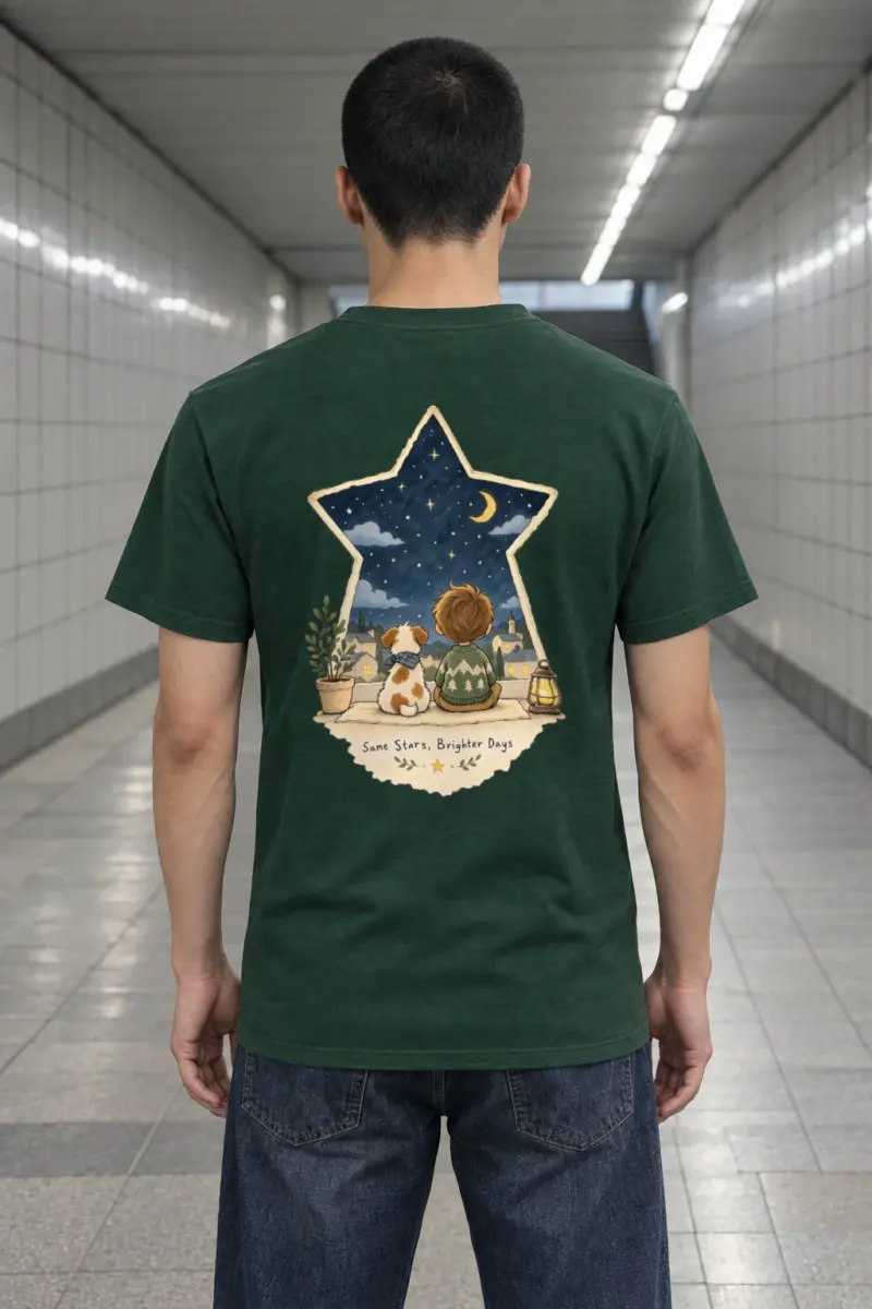 "Same Stars, Brighter Days" Heavyweight Unisex Crewneck T-shirt
