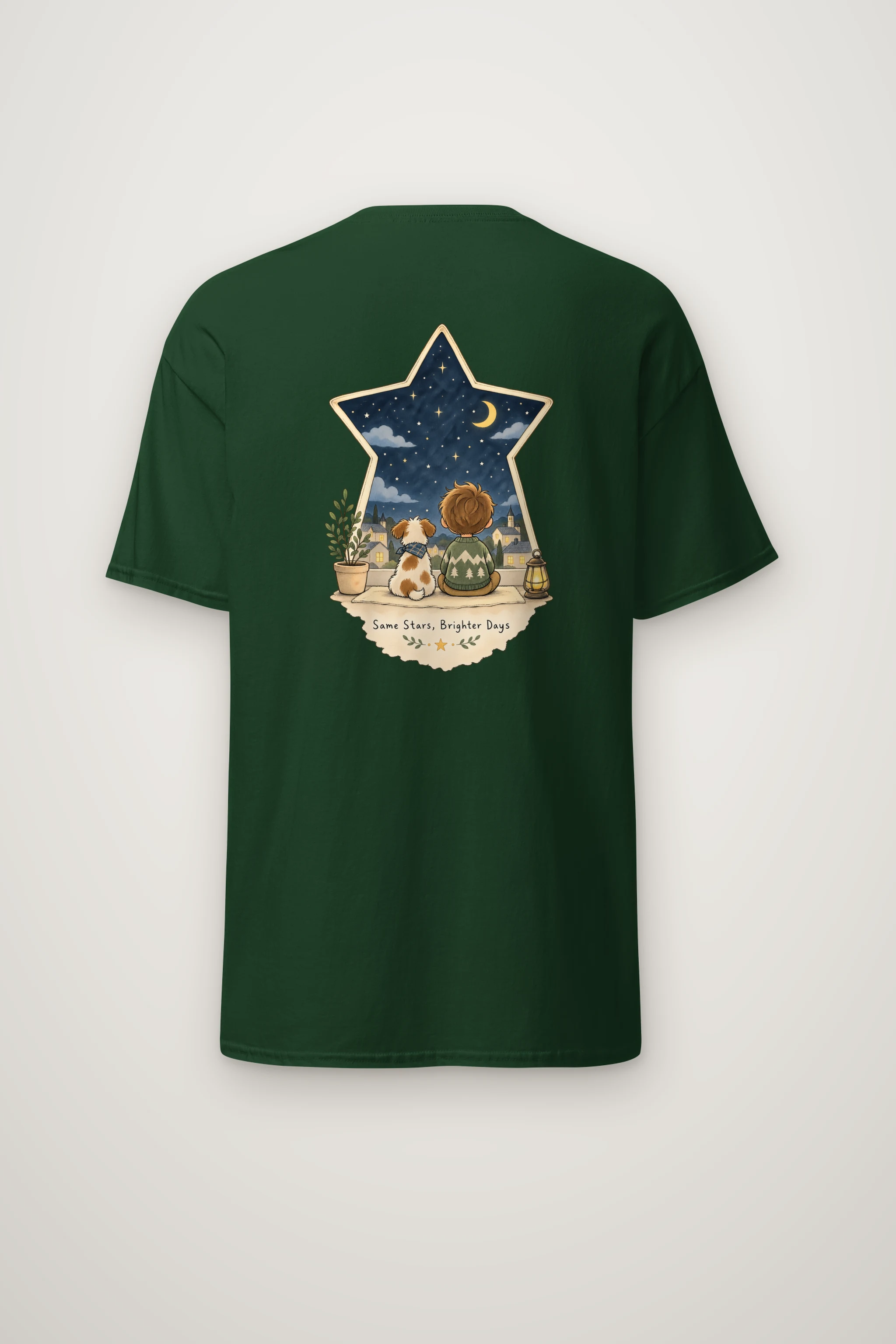"Same Stars, Brighter Days" Heavyweight Unisex Crewneck T-shirt