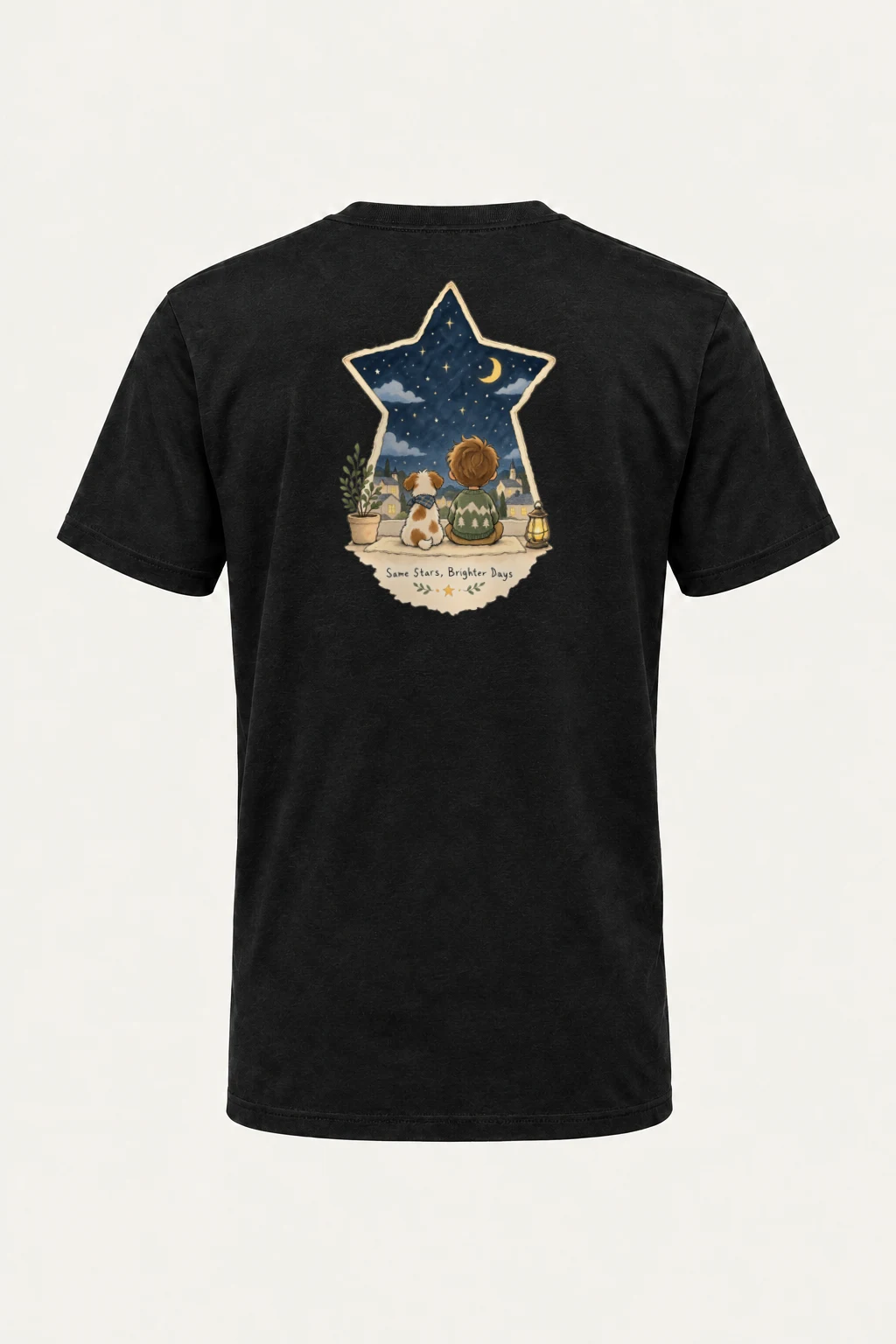 "Same Stars, Brighter Days" Heavyweight Unisex Crewneck T-shirt | Gildan 5000