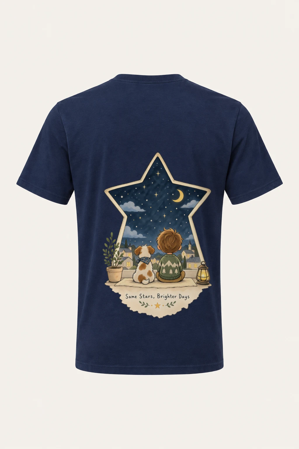 "Same Stars, Brighter Days" Heavyweight Unisex Crewneck T-shirt | Gildan 5000