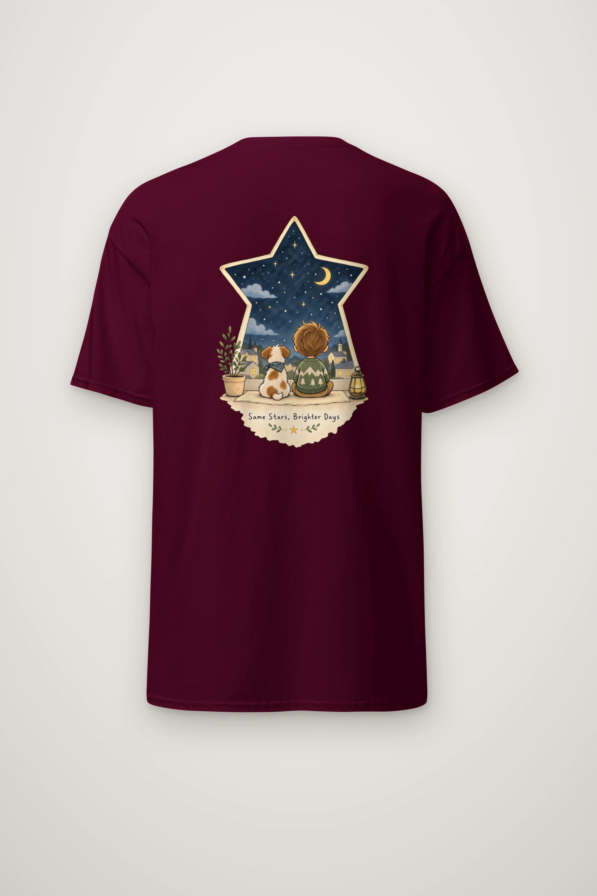 "Same Stars, Brighter Days" Heavyweight Unisex Crewneck T-shirt