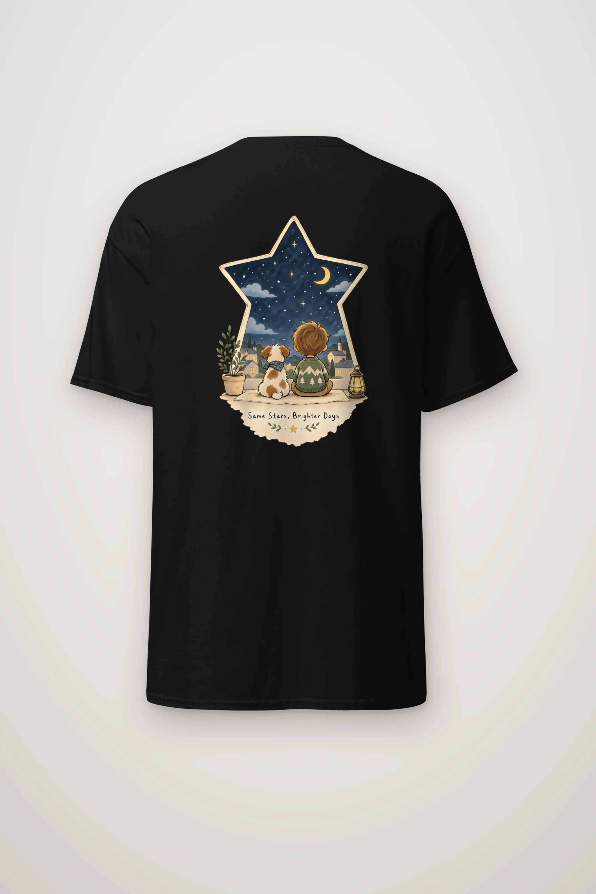 "Same Stars, Brighter Days" Heavyweight Unisex Crewneck T-shirt