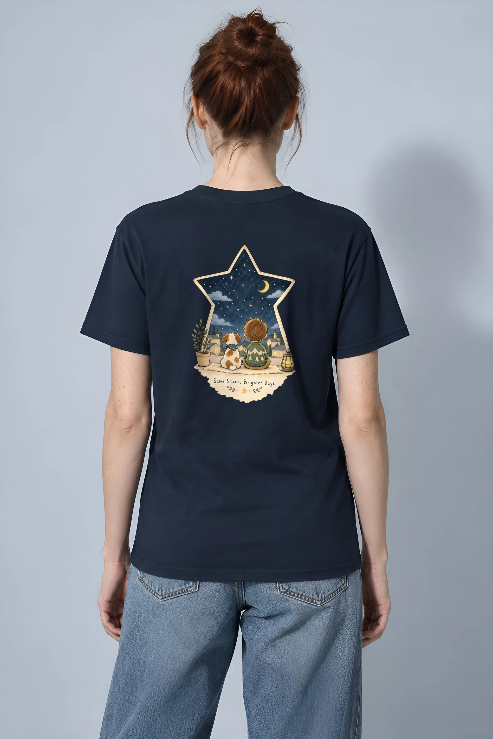 "Same Stars, Brighter Days" Heavyweight Unisex Crewneck T-shirt
