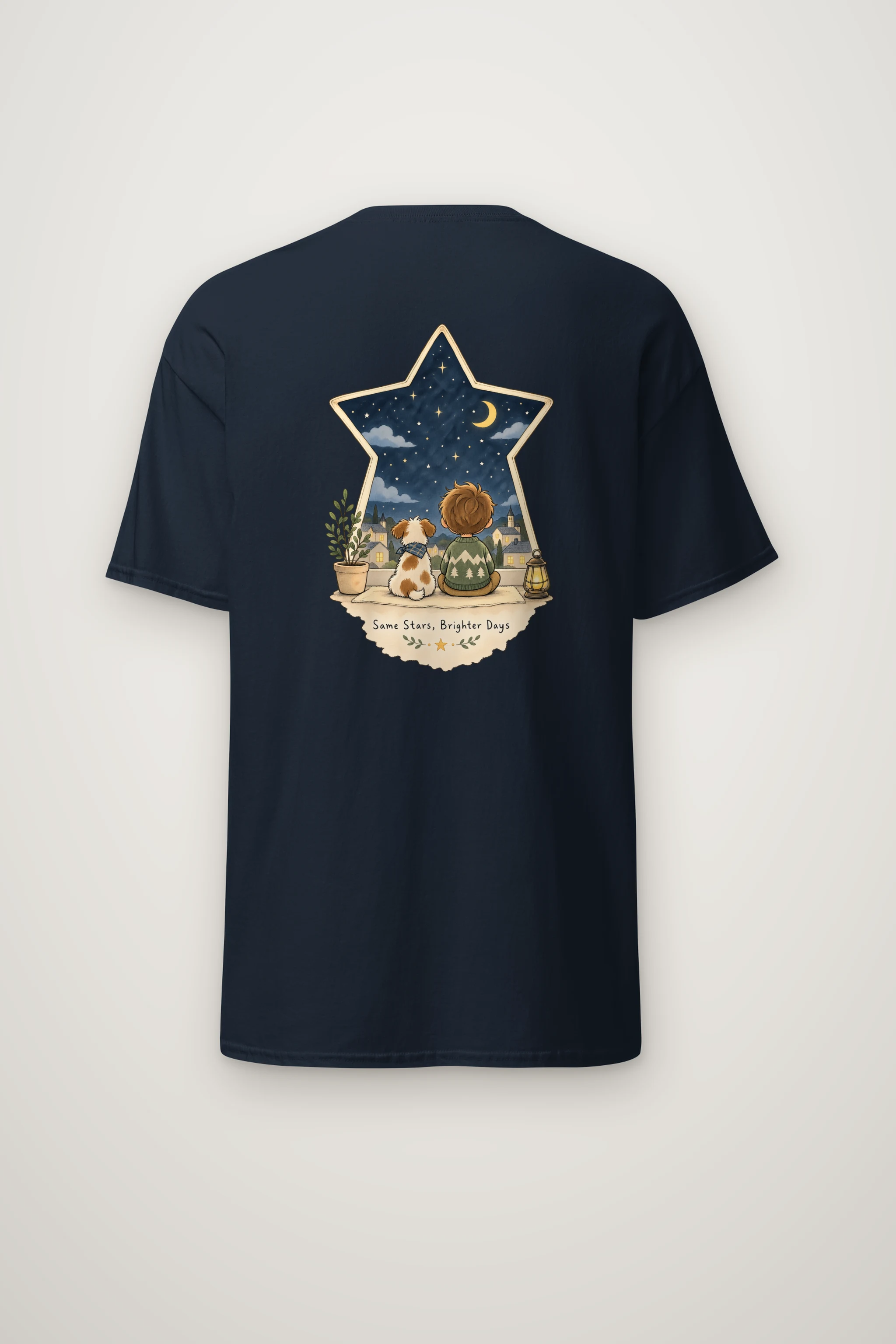"Same Stars, Brighter Days" Heavyweight Unisex Crewneck T-shirt