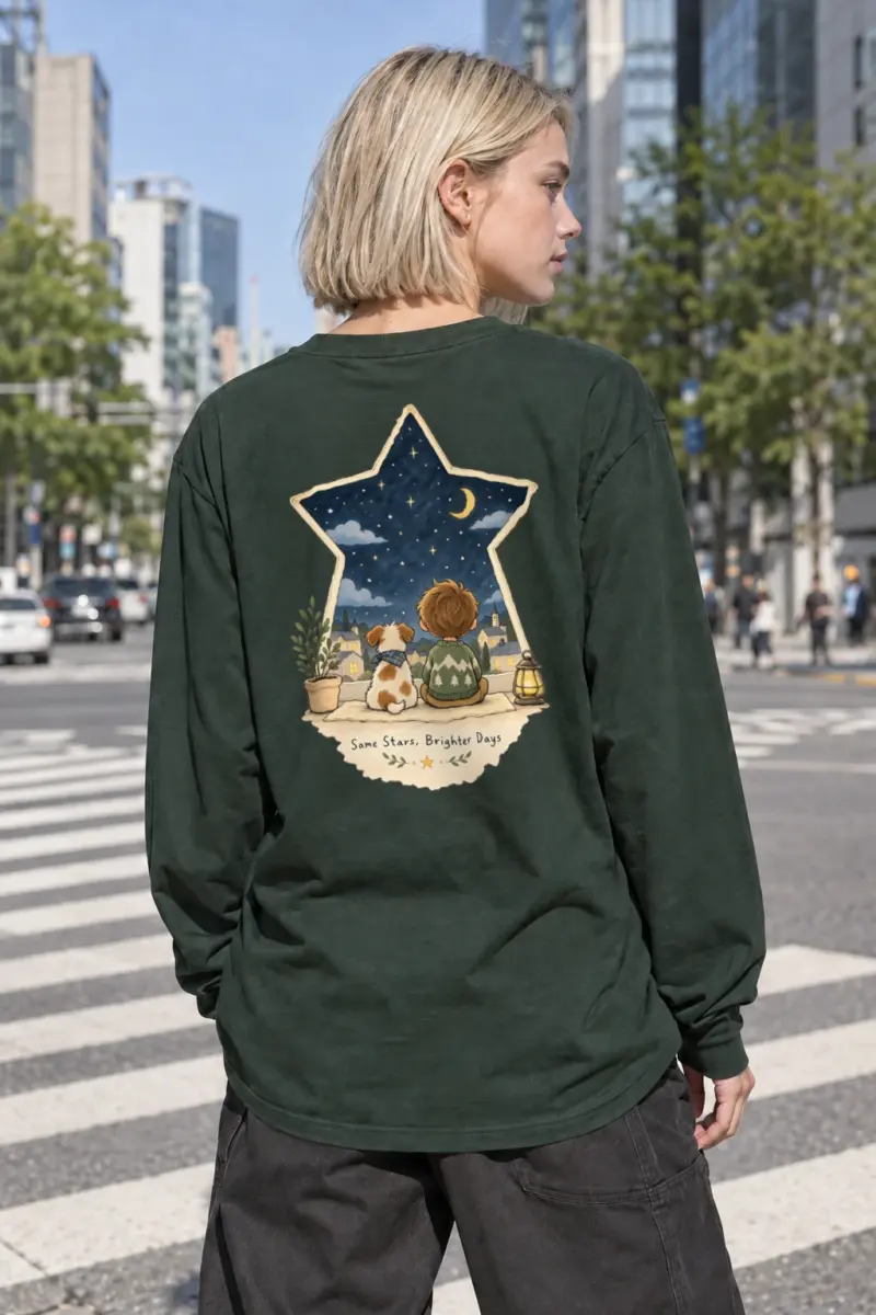 "Same Stars, Brighter Days" Unisex Longsleeve T-shirt | Gildan 2400