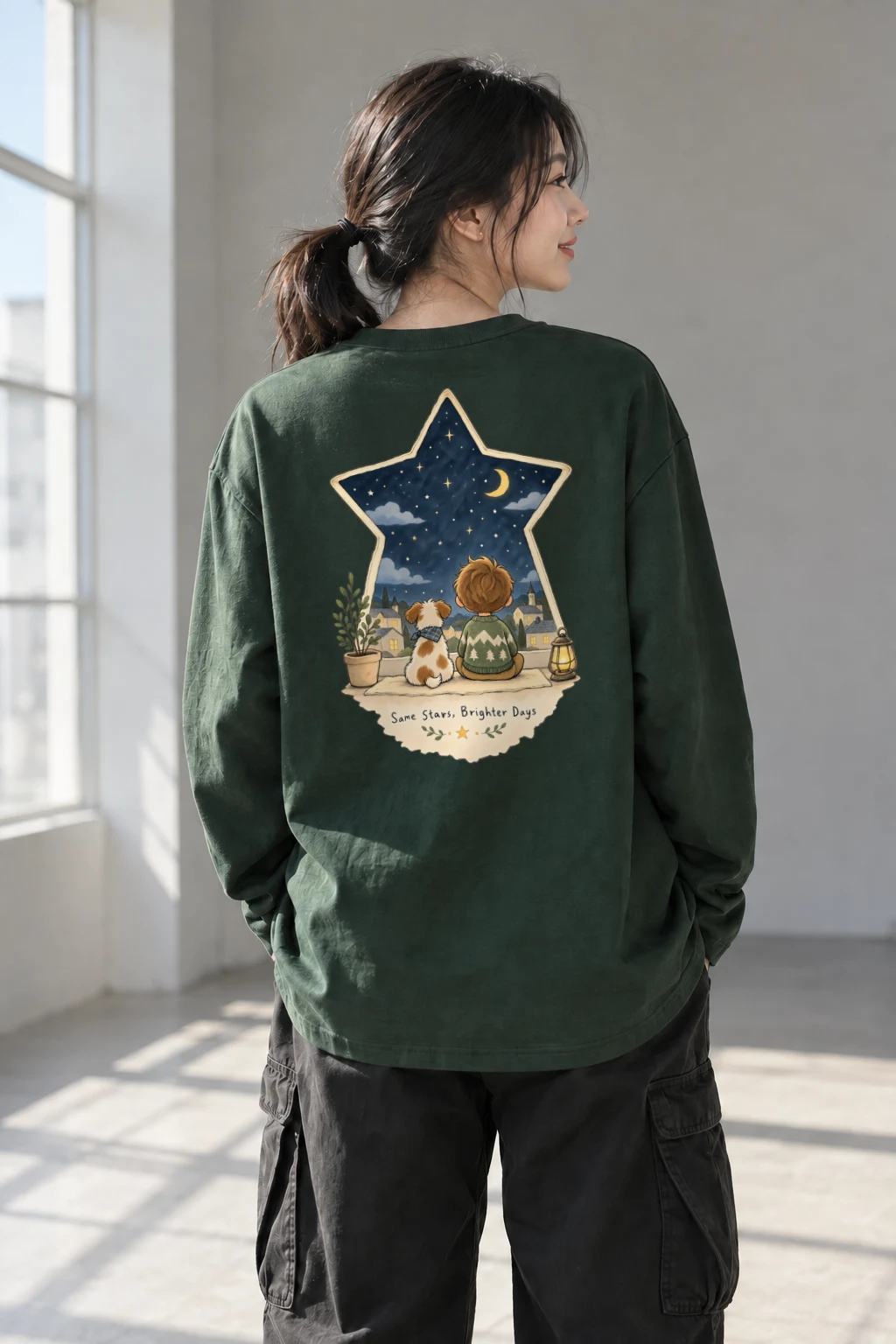 "Same Stars, Brighter Days" Unisex Longsleeve T-shirt | Gildan 2400