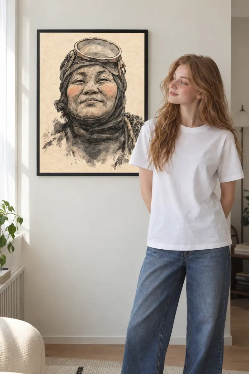 “San” Premium Wooden Framed Poster