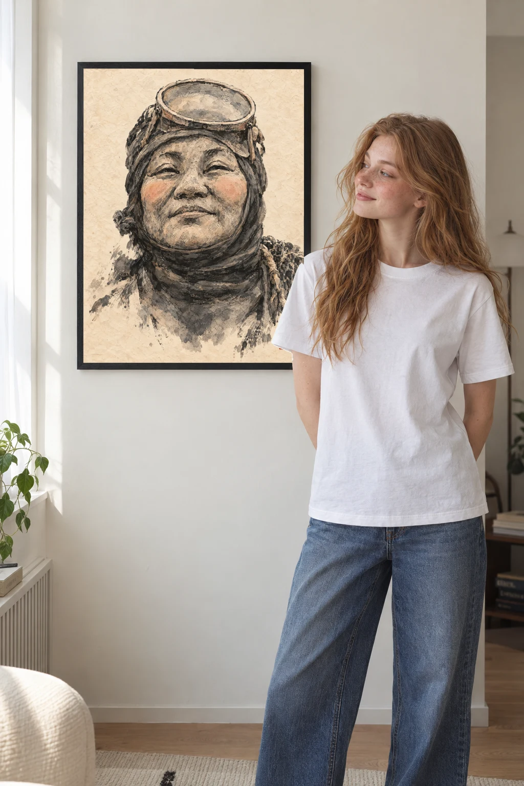 "San" Premium Wooden Framed Poster