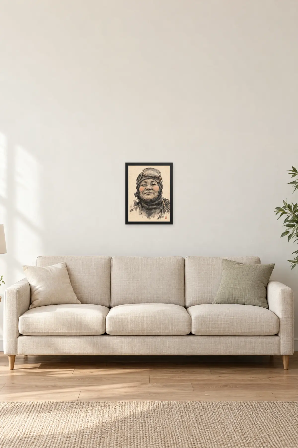 "San" Premium Wooden Framed Poster — Black frame, 12 × 16 in