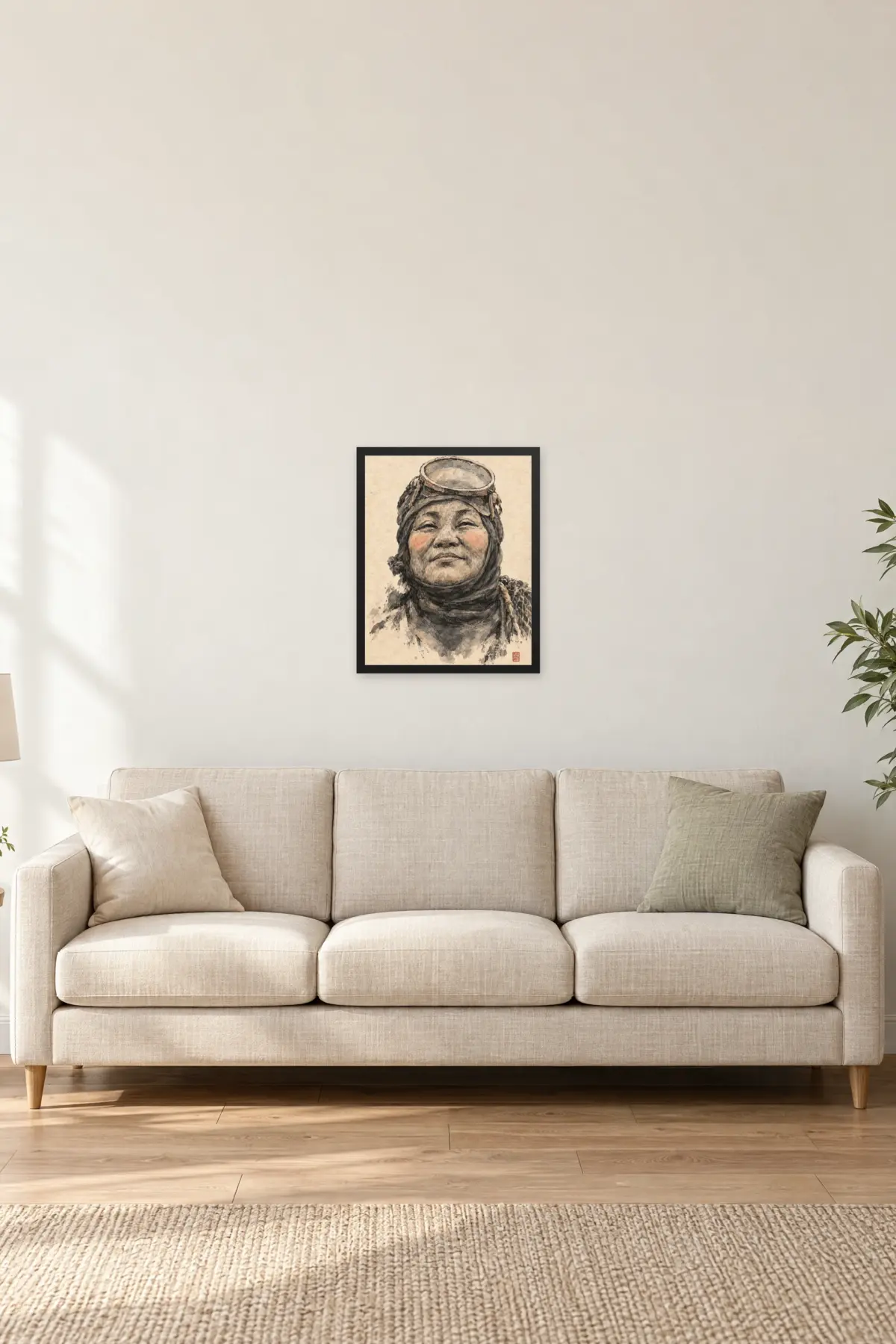 "San" Premium Wooden Framed Poster — Black frame, 16 × 20 in