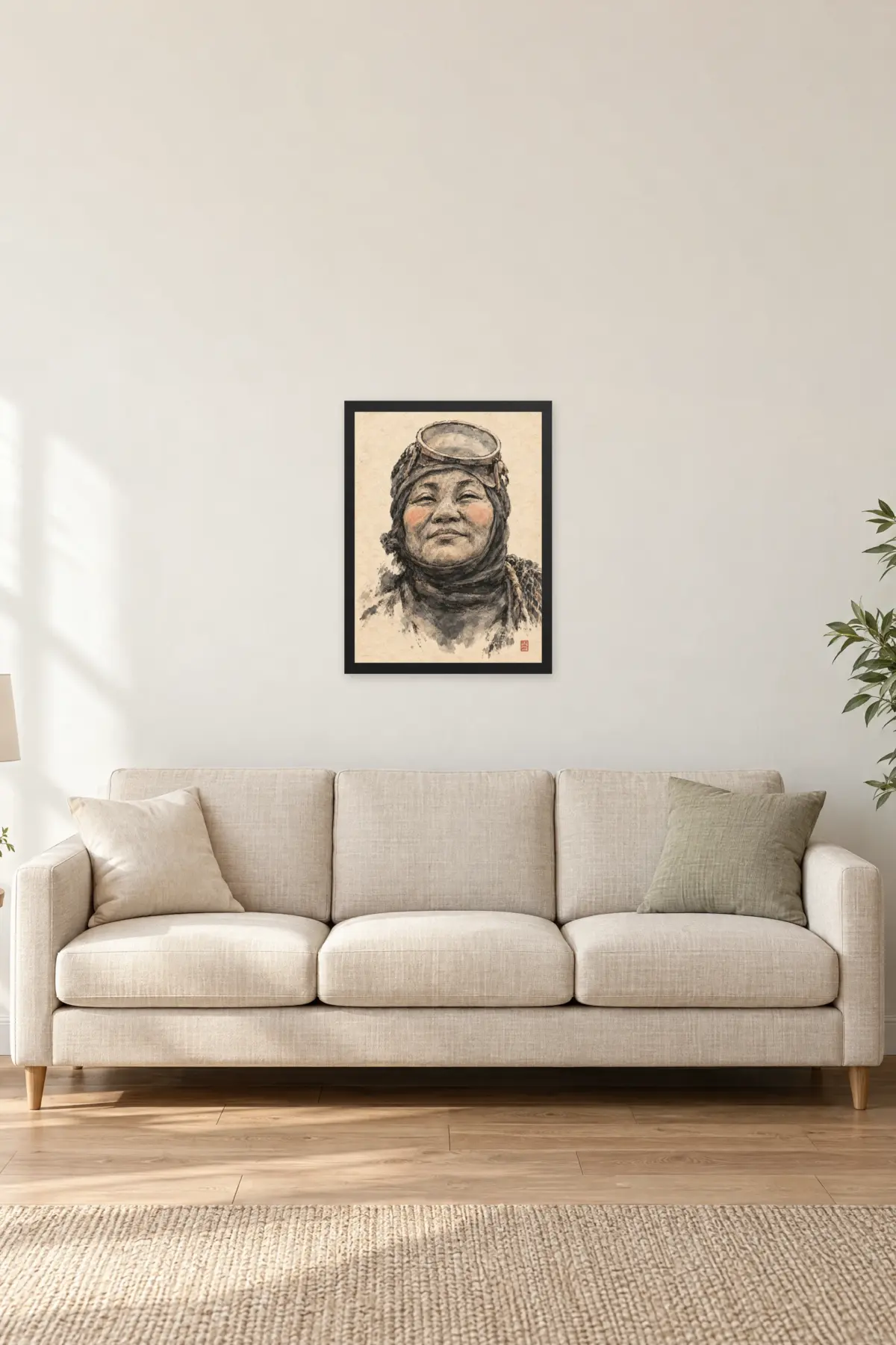 "San" Premium Wooden Framed Poster — Black frame, 18 × 24 in